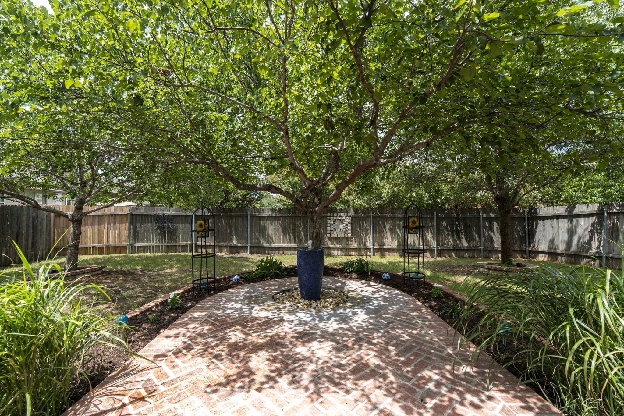 Brick Patio & Water Feature