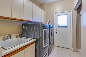 Laundry Room with Side Entrance