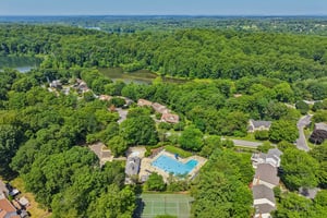 Pool B with view of the lake and paths.
