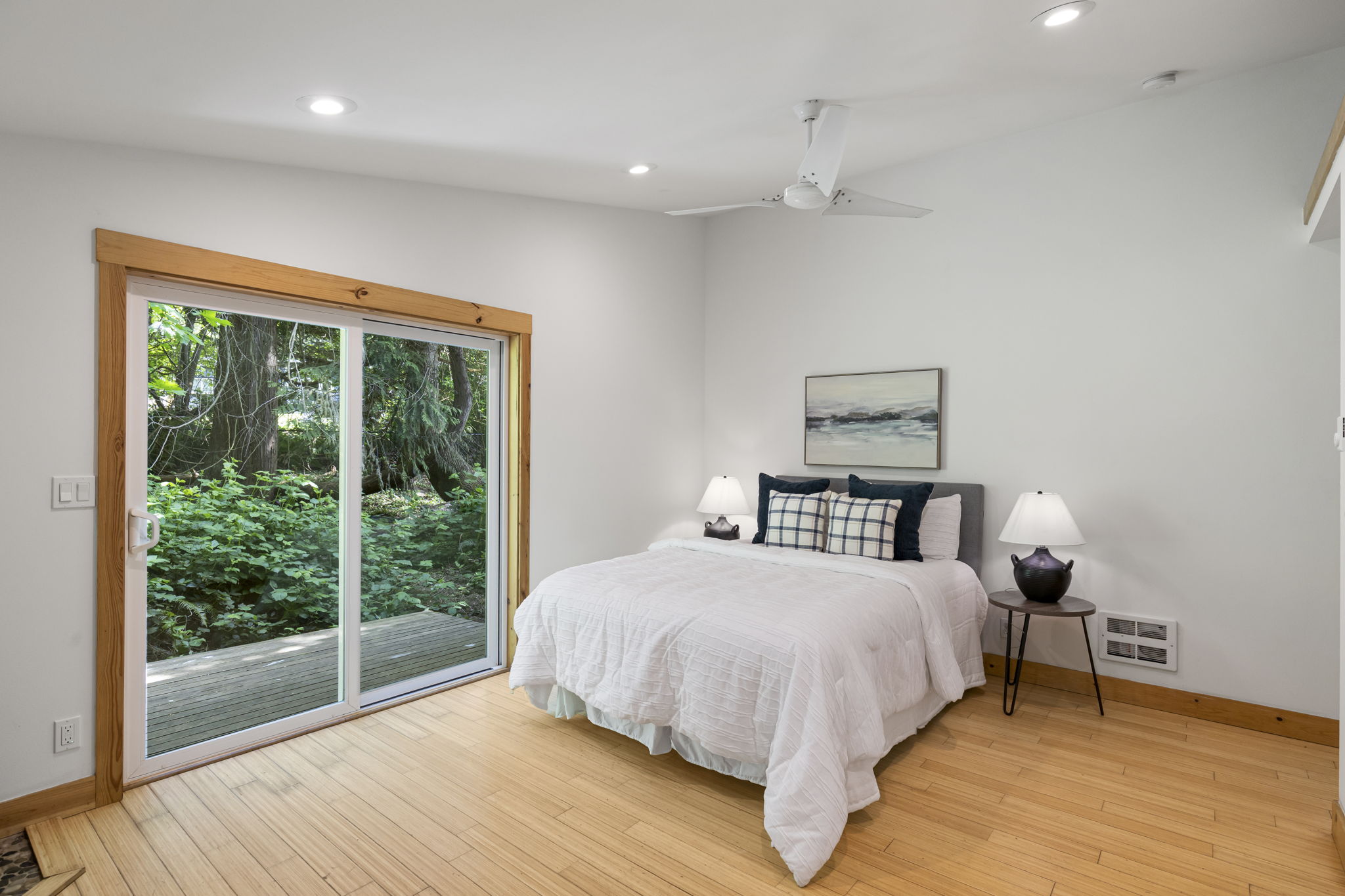 Primary bedroom also has vaulted ceilings, bamboo floors and a storage loft!