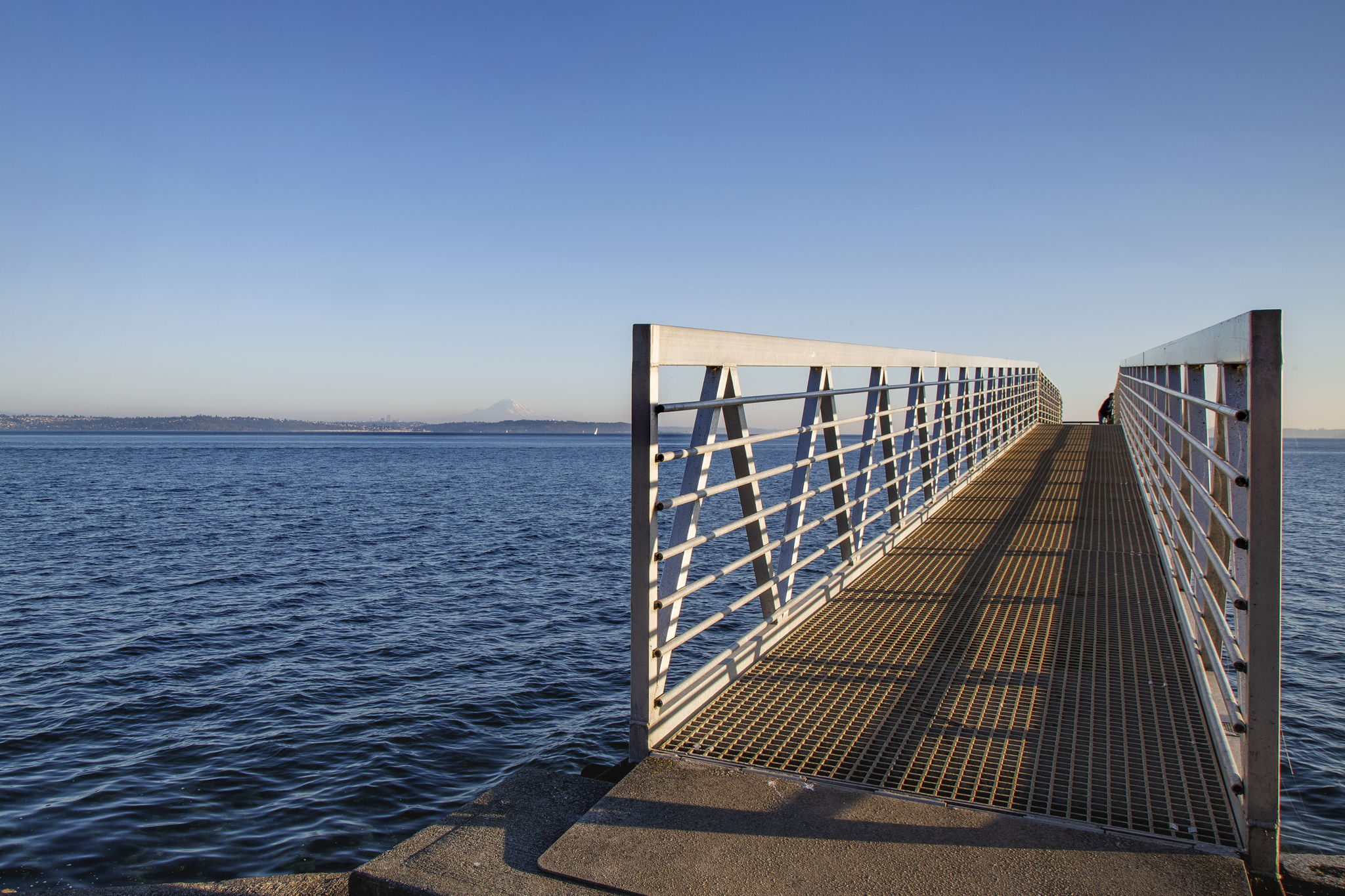 Gated community beach and fishing pier with INCREDIBLE views of Mr Rainier!