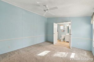 Master Bedroom Virtually Emptied