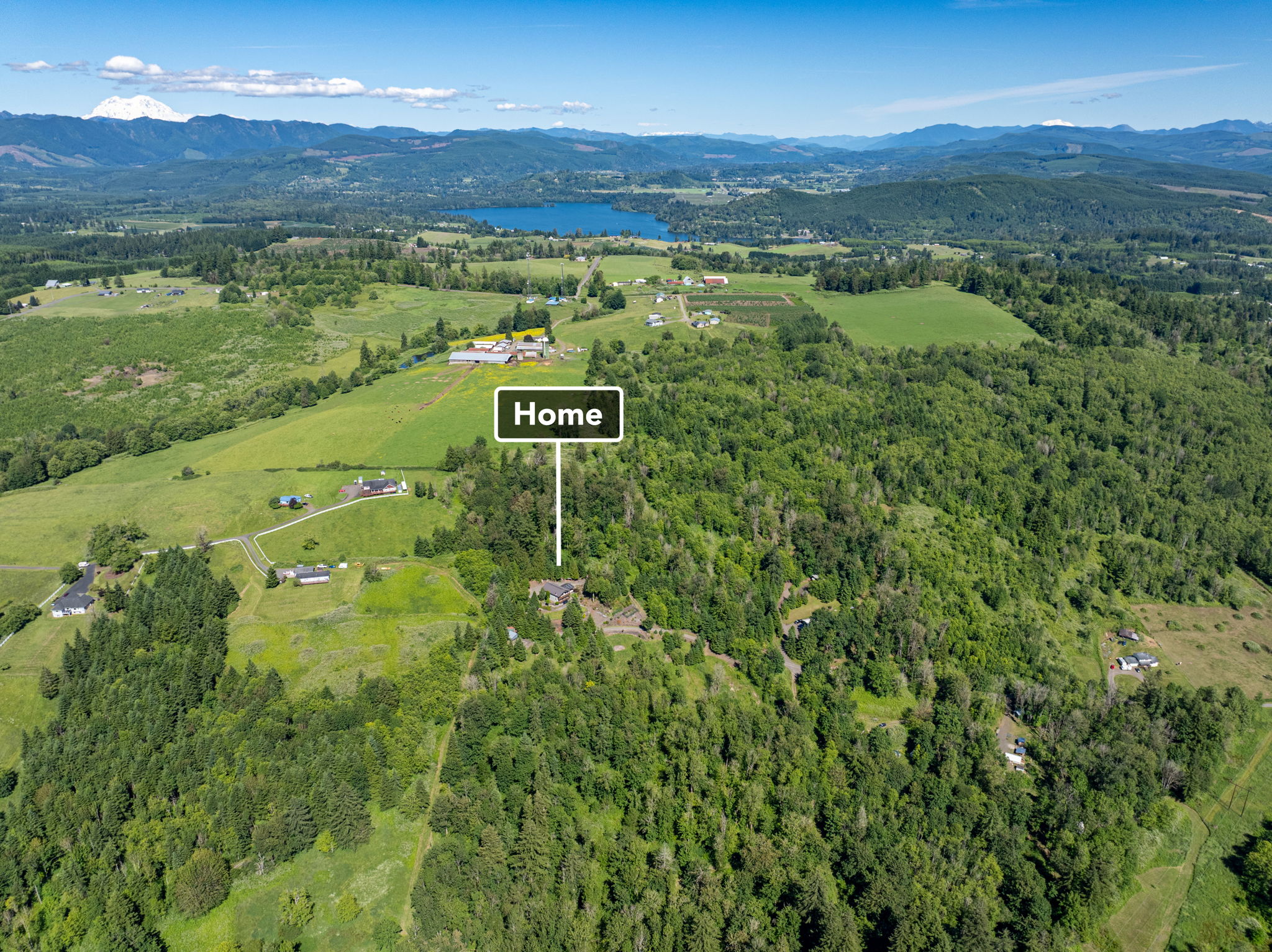 location with lake in background