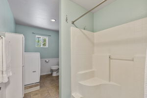 Double shower in hall bath