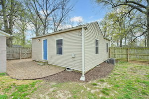 Convenient Patio and Fresh Mulch