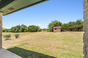 View from back patio at  Primary Bedroom