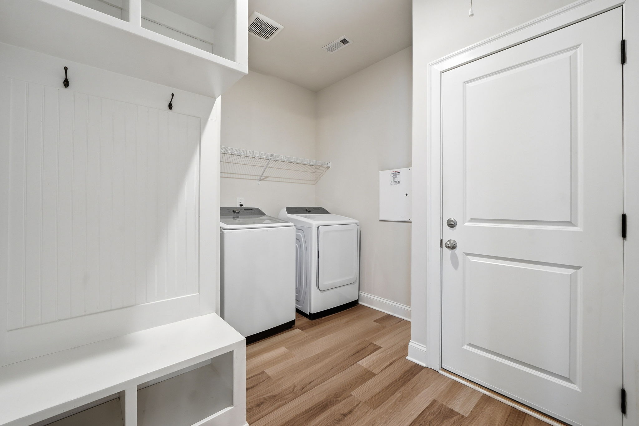 Laundry and mud room