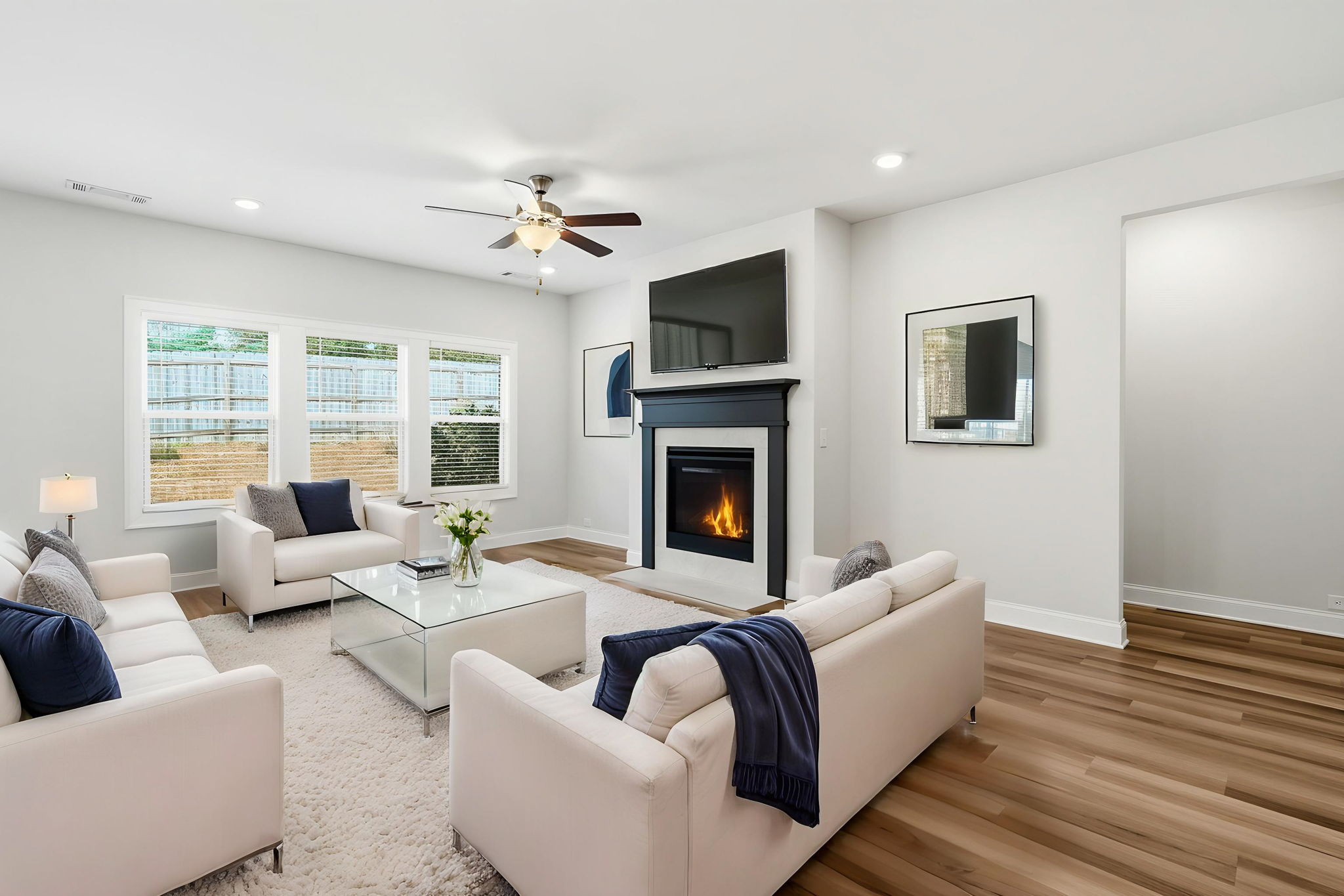 Large open living room