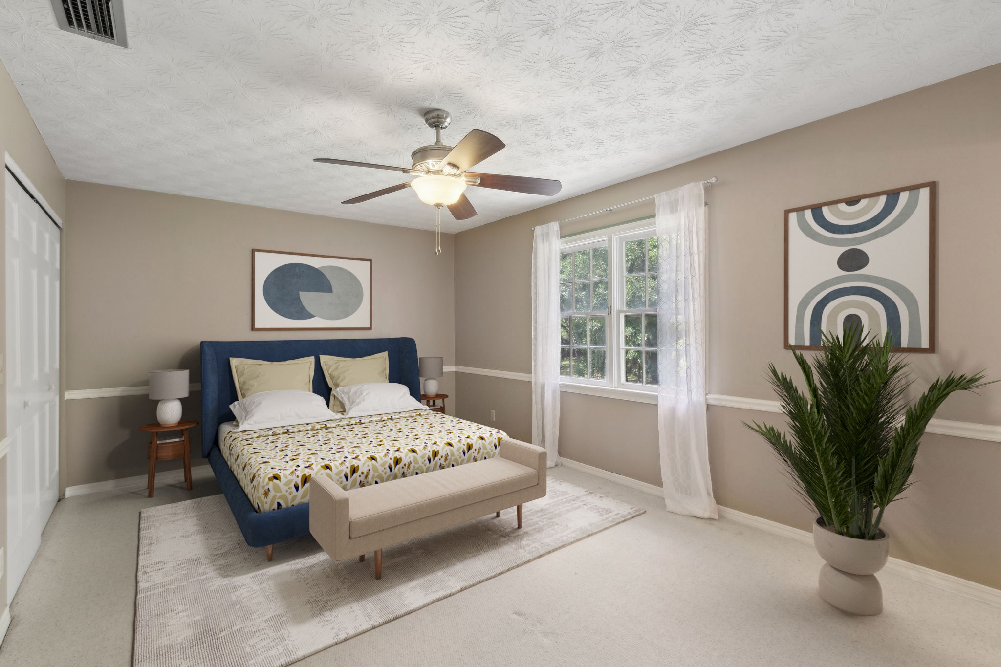 ... pictured here is the master suite (Virtually staged)
