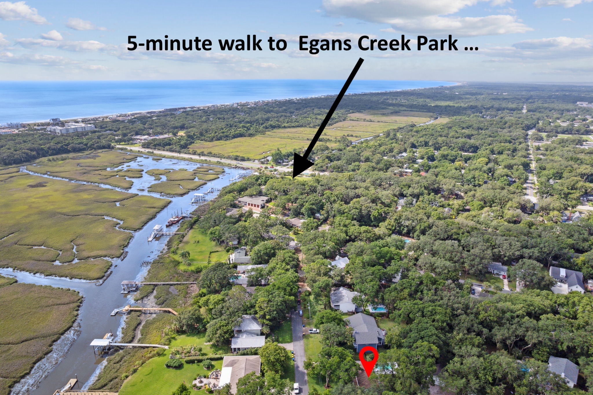 Plus, Egans Creek Park is literally just around the corner ...