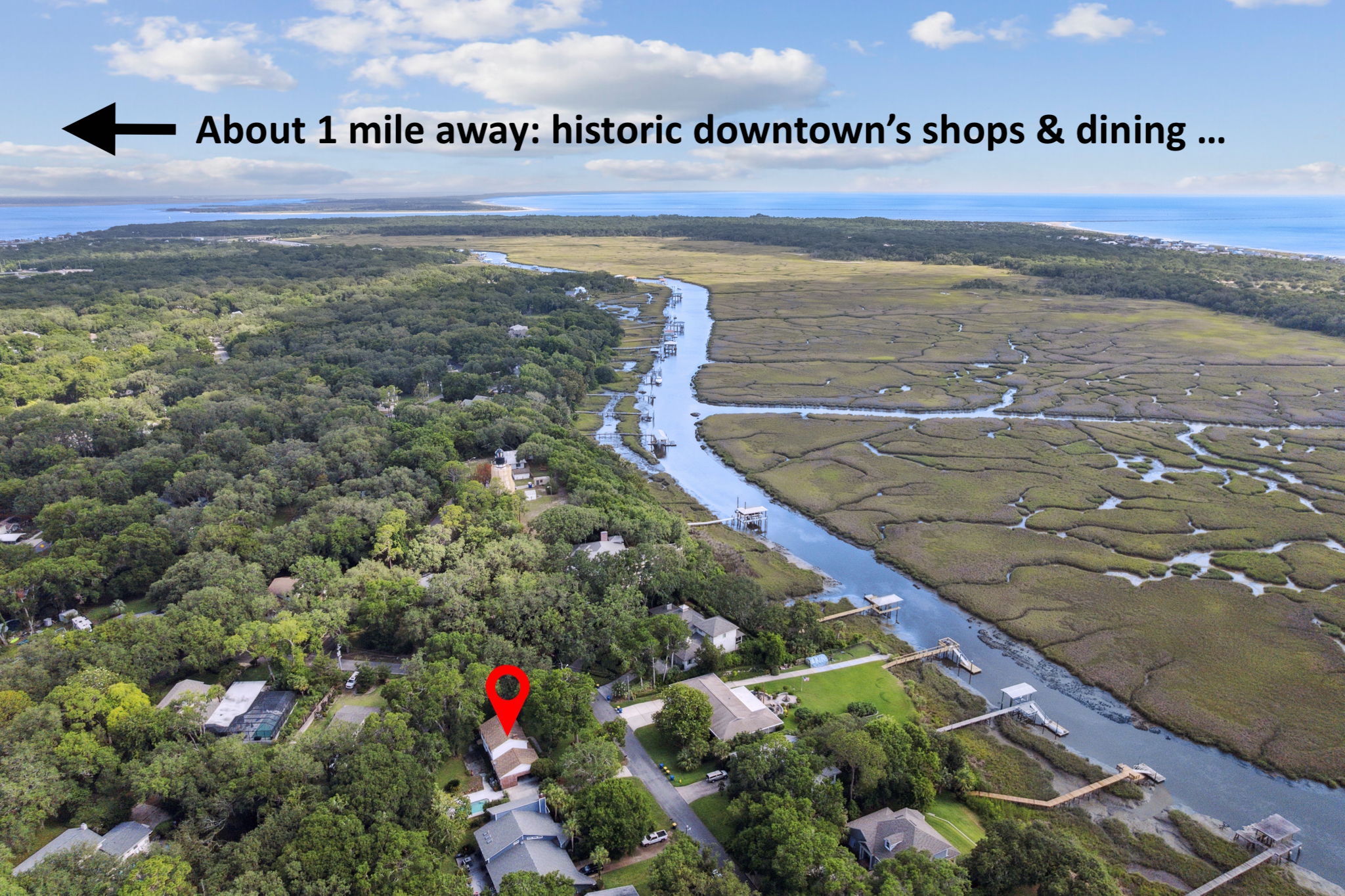 And just about one mile away is the historic downtown ...
