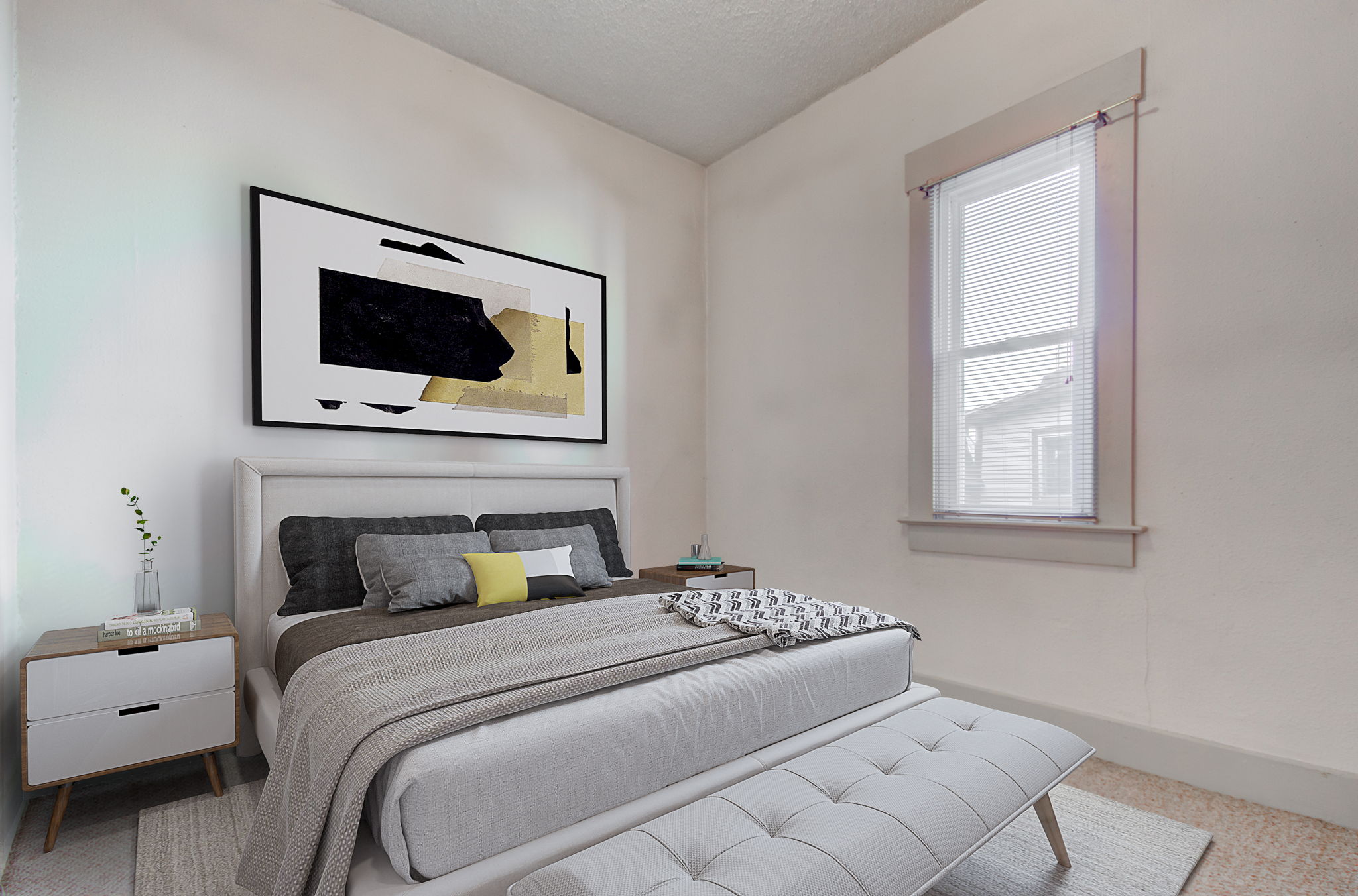 Digitally Staged 2nd Bedroom