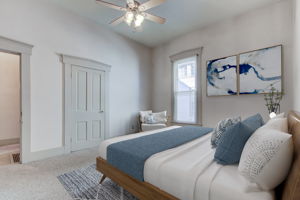 Digitally Staged  Primary Bedroom