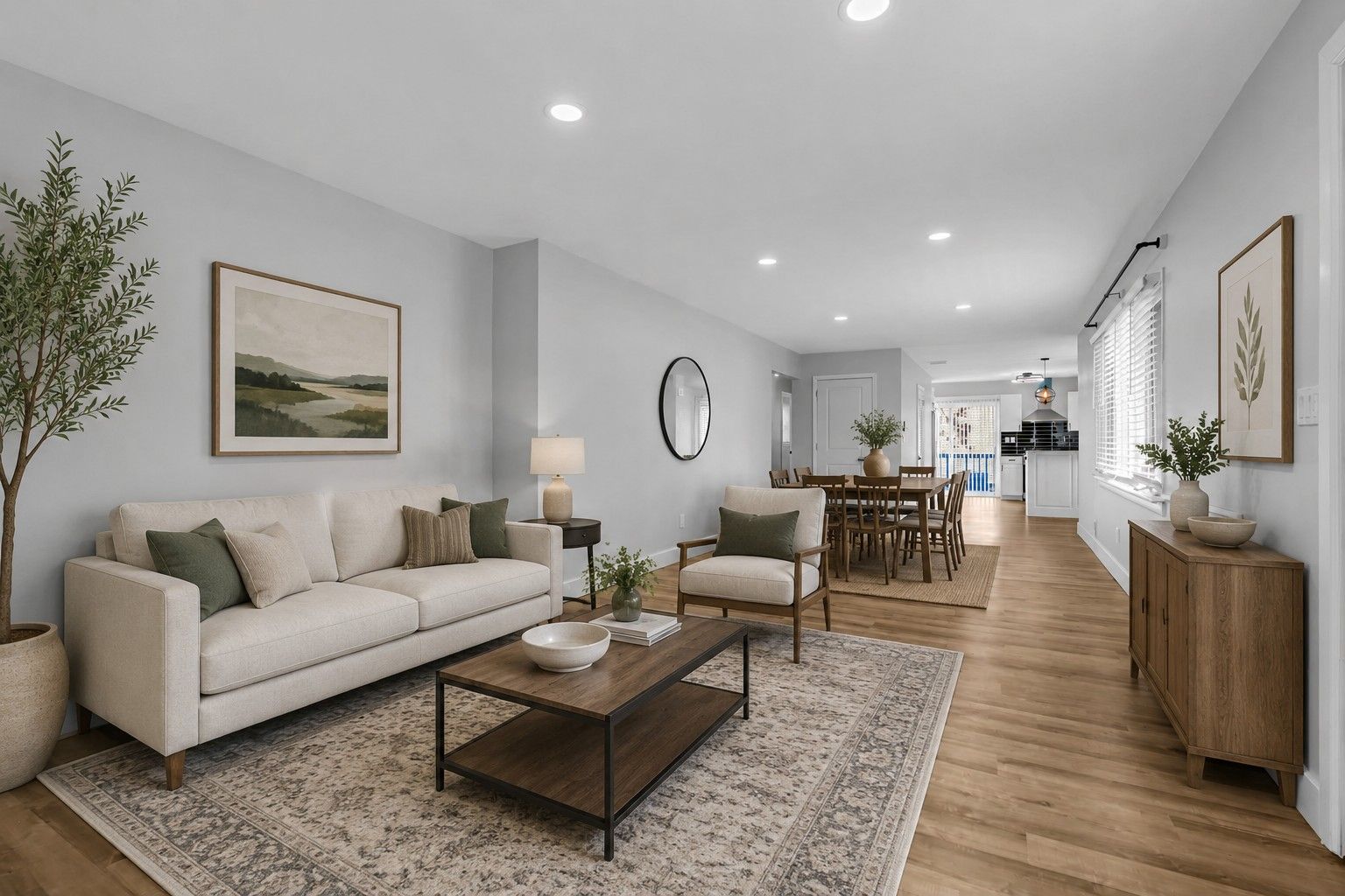 Living room/Dining room Virtually Staged