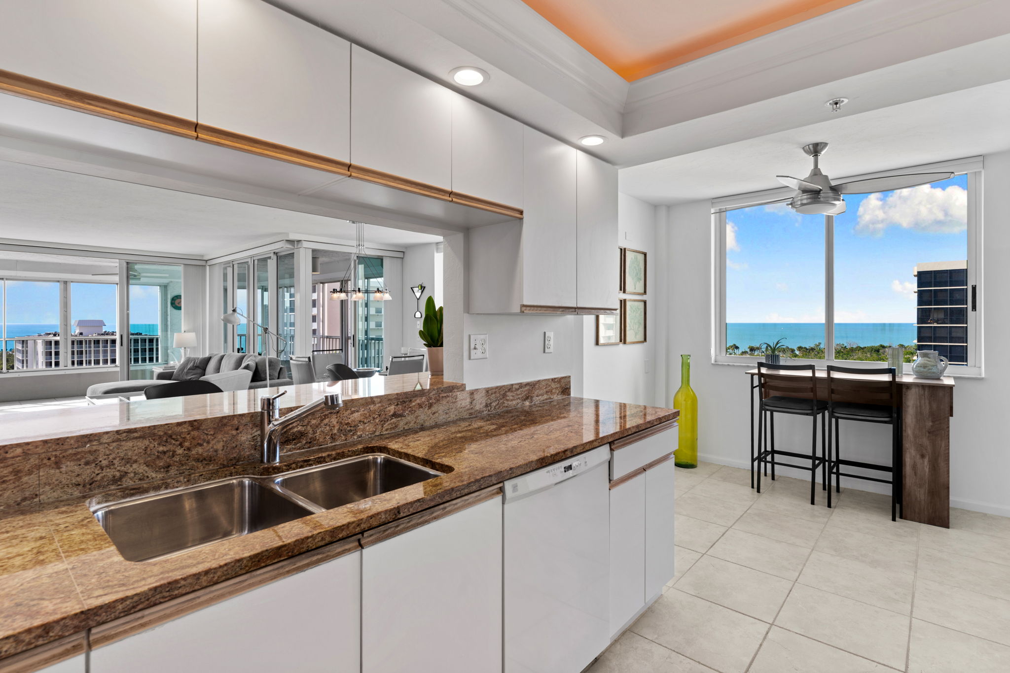 Open kitchen connected to the living space for easy entertaining