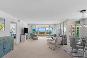 Open living area with Gulf views