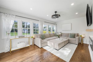 Family Room/Sunroom with Electric Fireplace