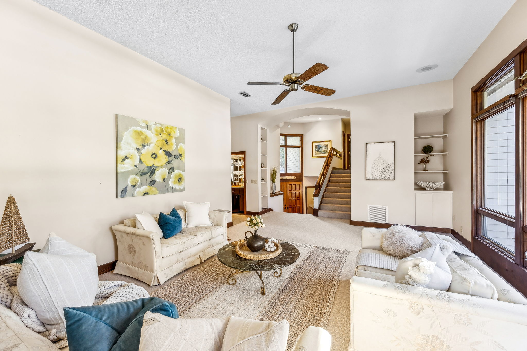 A grand living space designed to impress ...