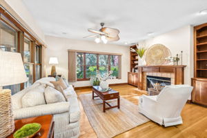 ... with expansive views of the backyard and golf course beyond.