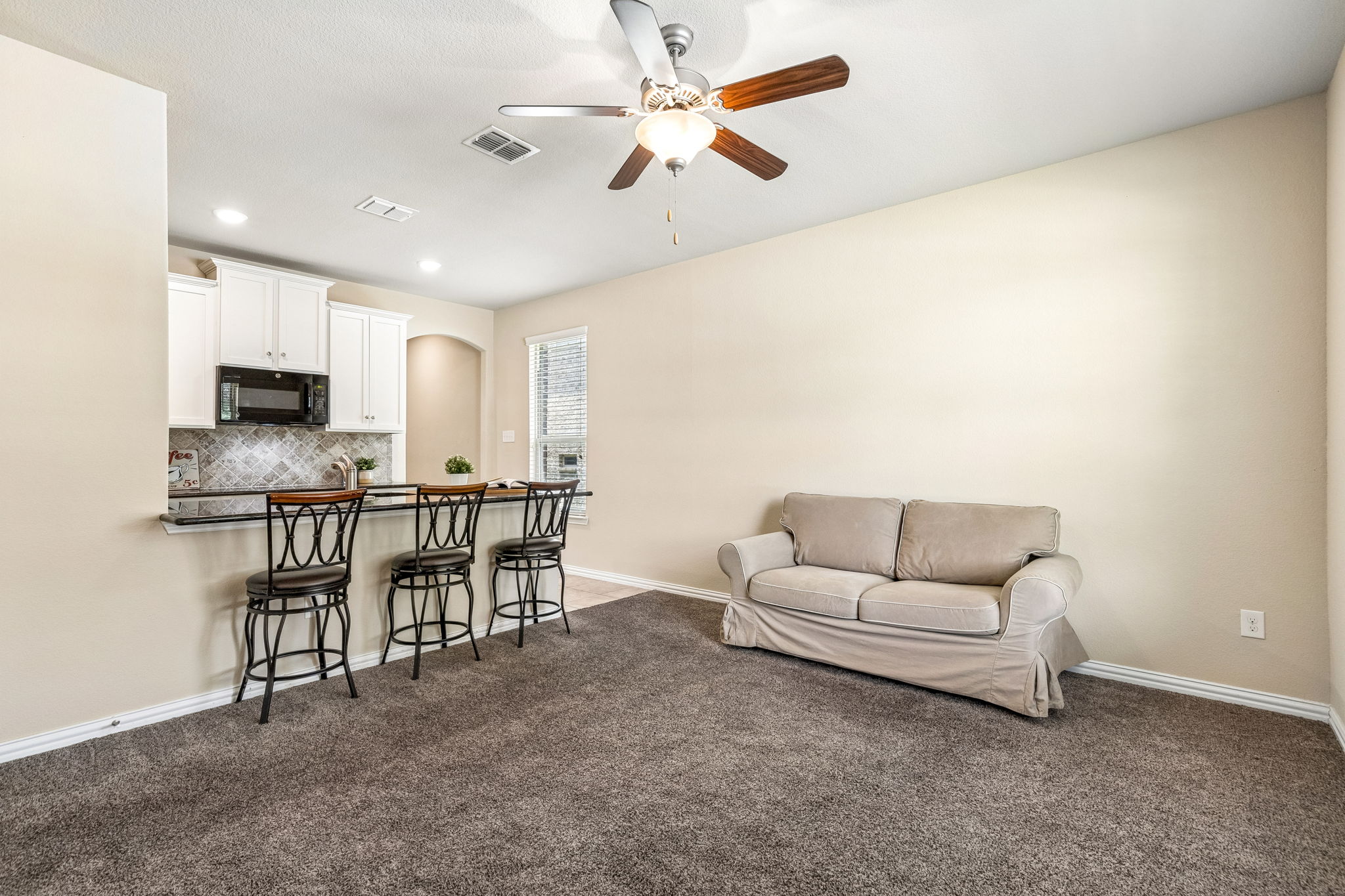 Living room and kitchenette for the separate mother-in-law apartment