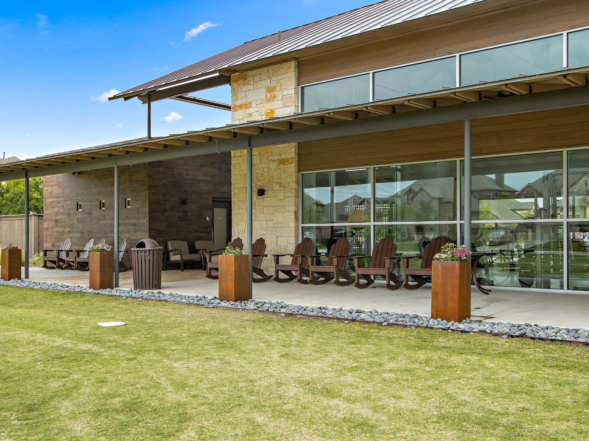 One of two community pools fitness centers