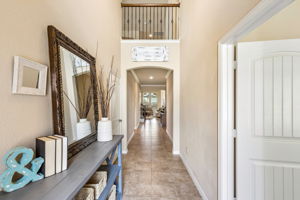 Foyer. The white door to the right goes into the separate Mother-In-Law Apartment