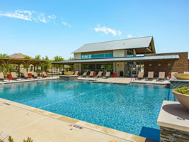 One of two community pools fitness centers