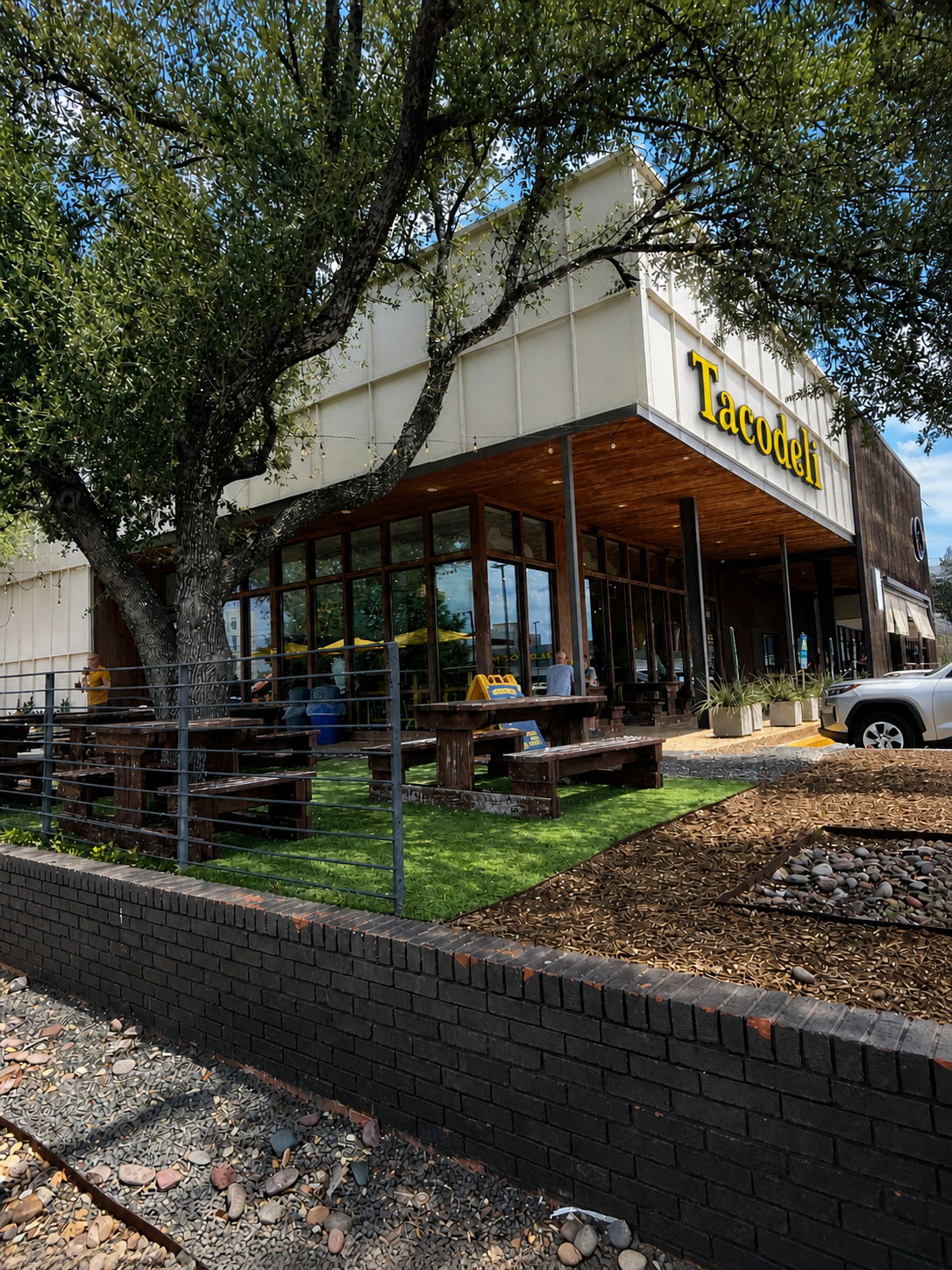 Just a block away - Tacodeli offers easy-access breakfast tacos