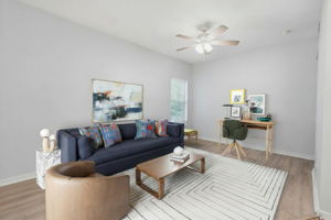 Virtually staged living room