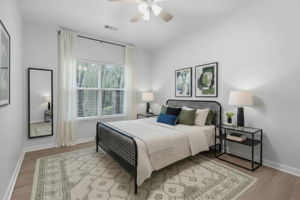 Virtually staged Bedroom 1