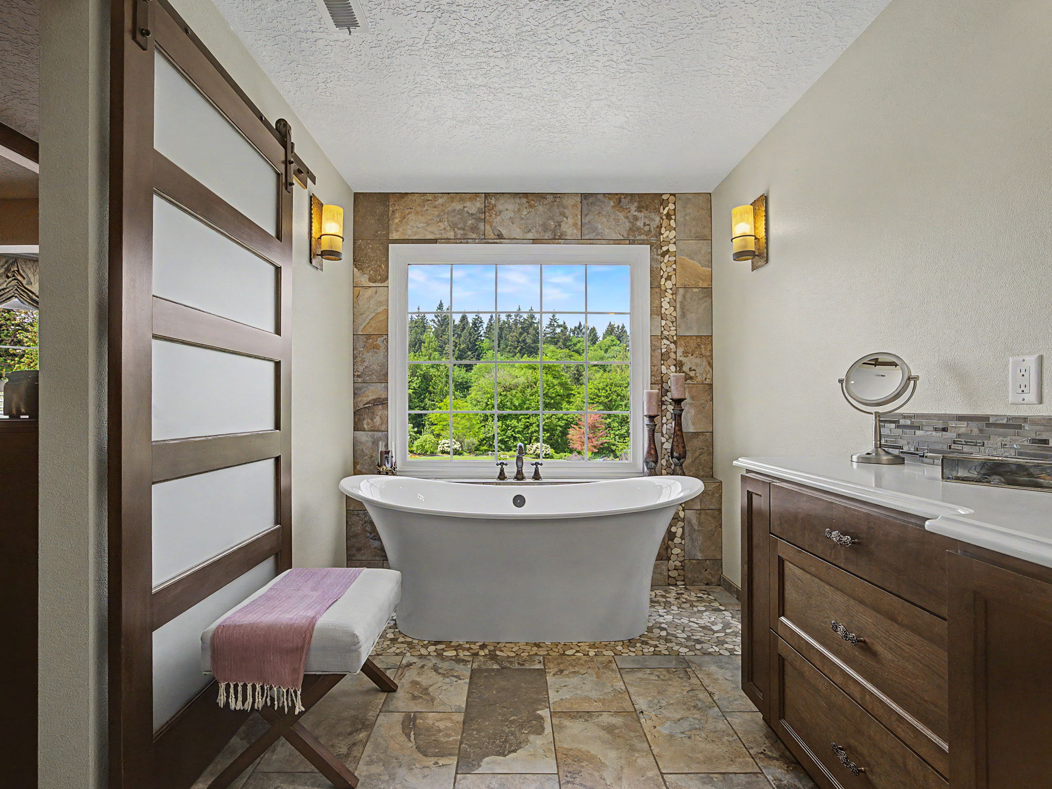 Soaking tub with a view!