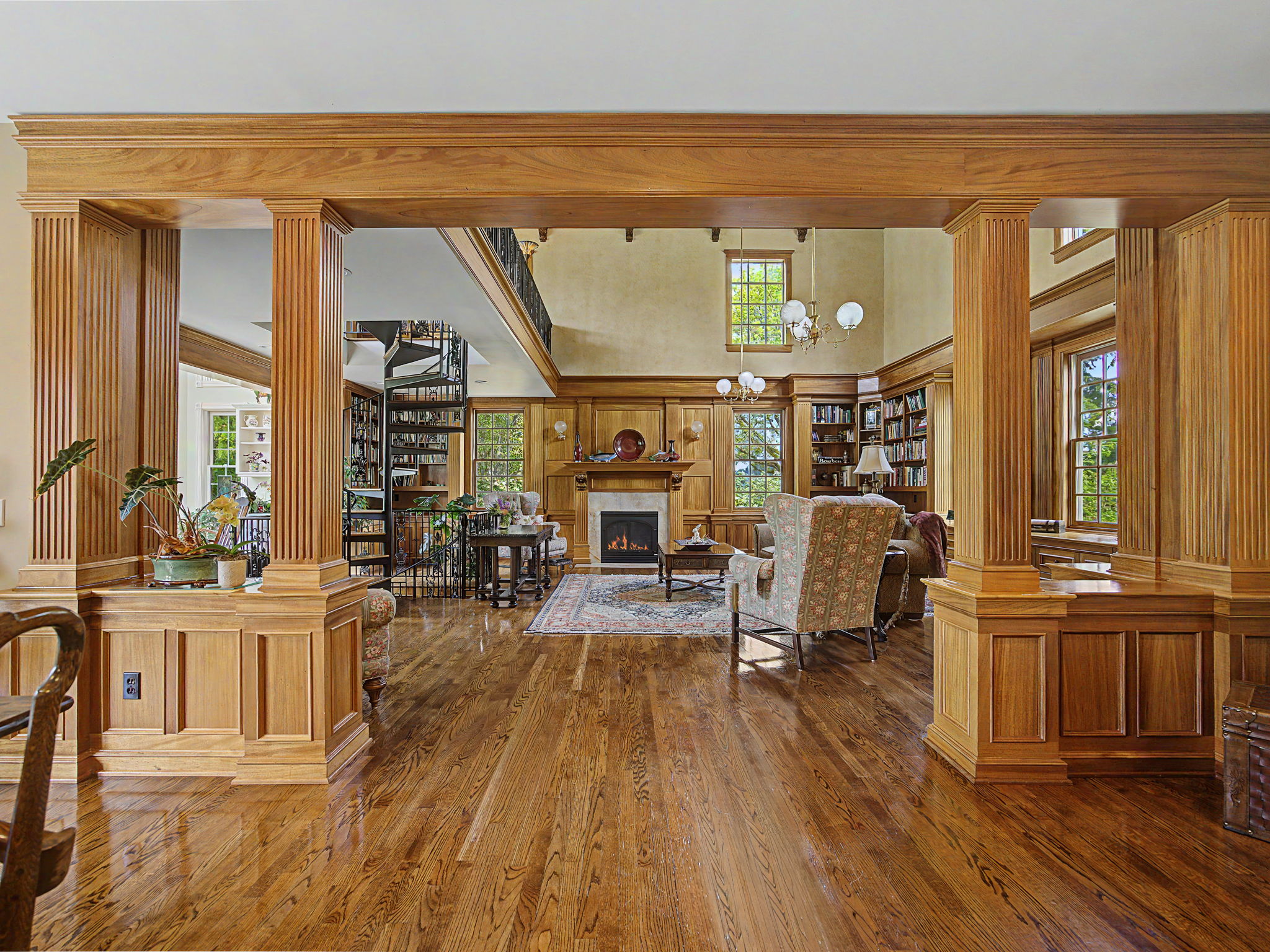 Entry from Kitchen/Dining area into Library