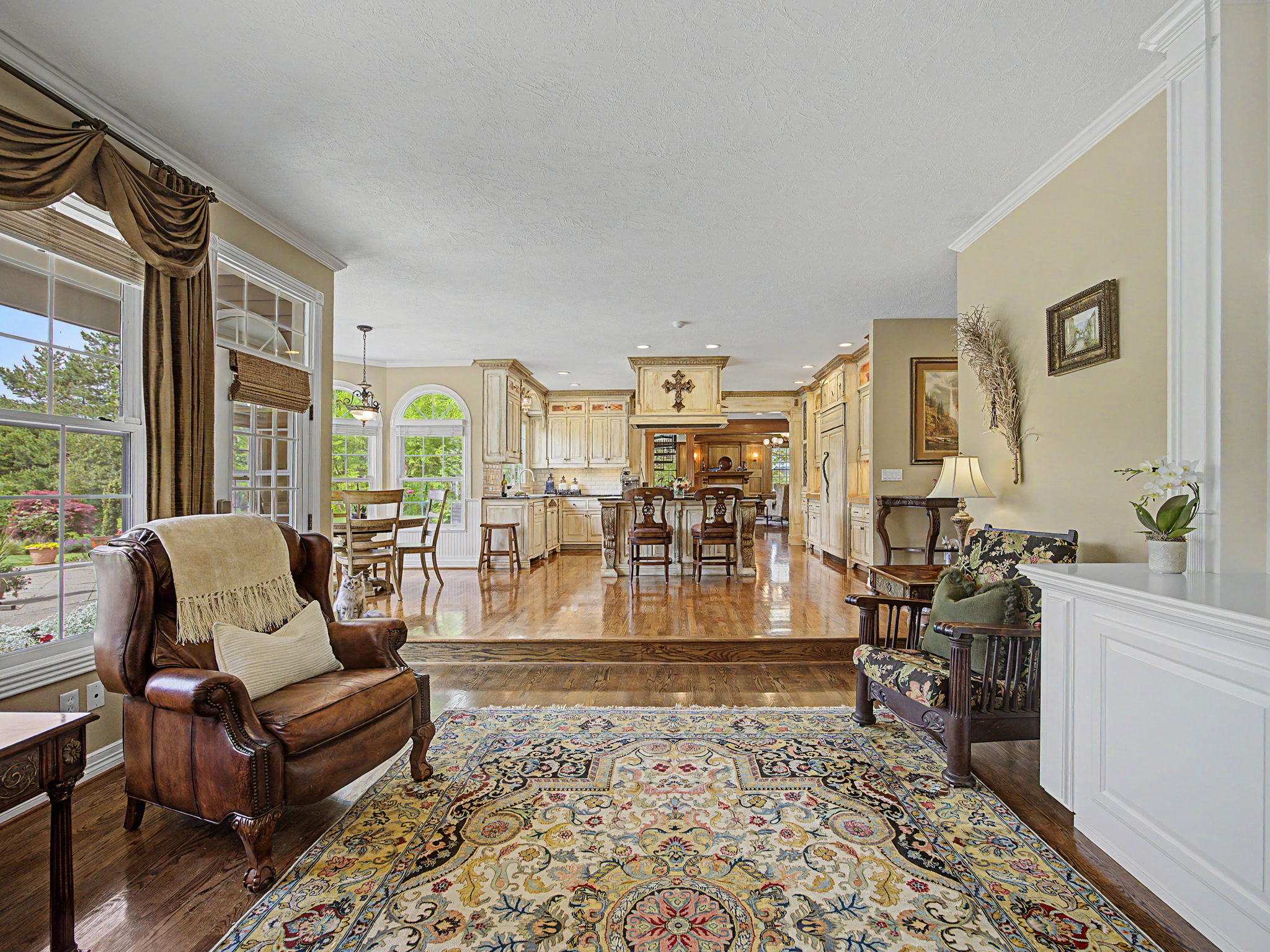 View from the Family Room to Kitchen
