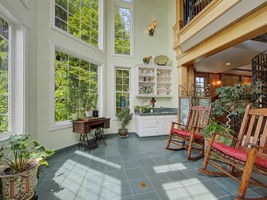 Sunroom with Built ins and sink - Perfect for your Xmas tree!