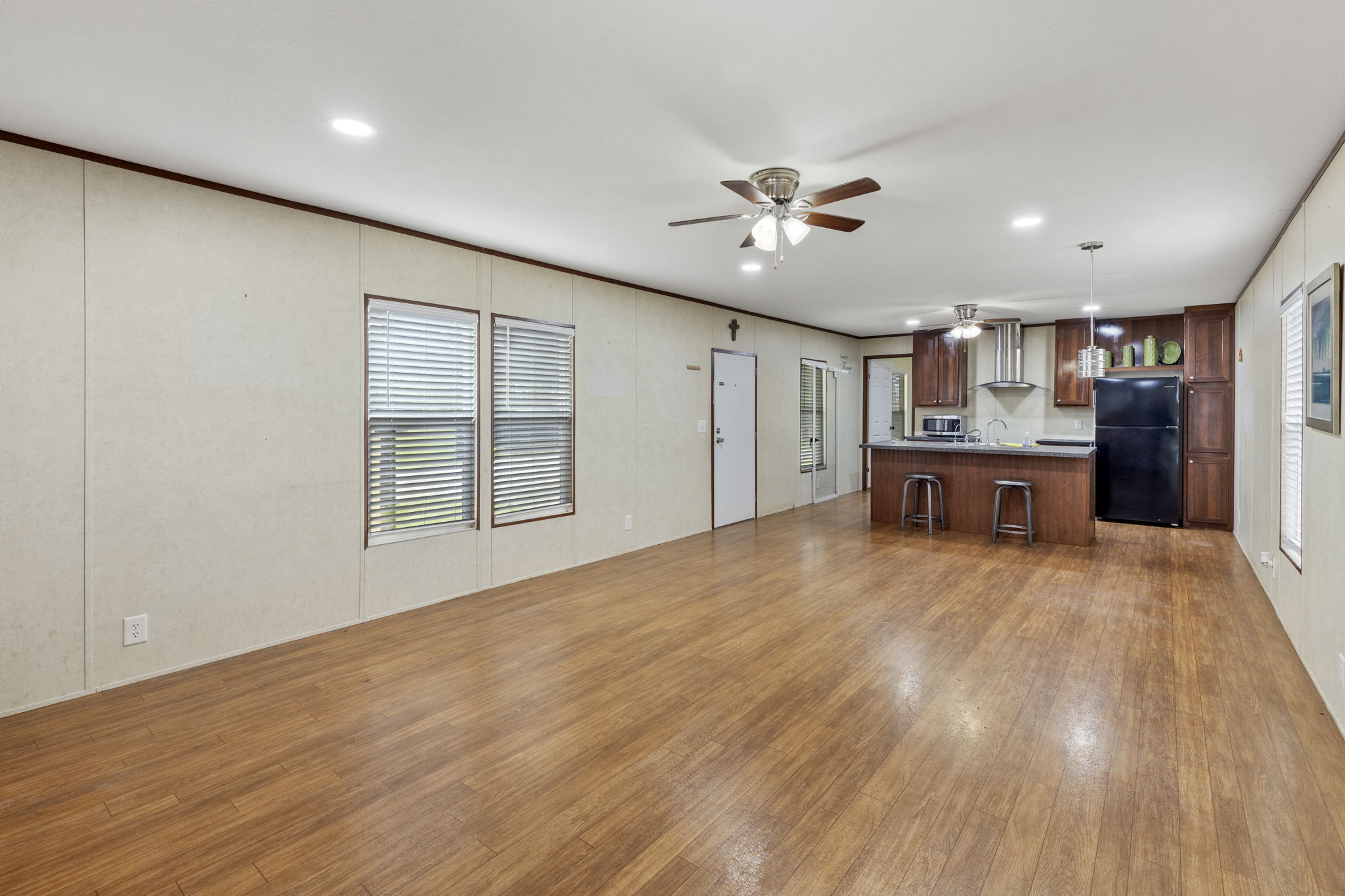 Kitchen Dining Living open