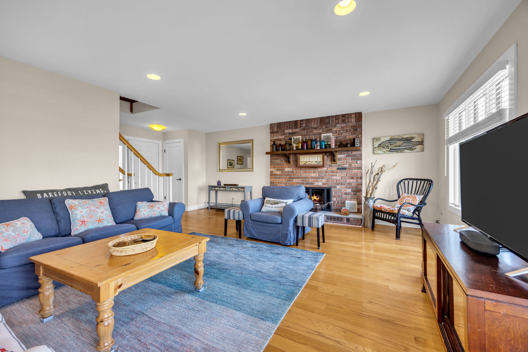 Living Room and Fireplace