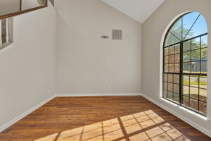 Large Formal Sitting Area with Soaring Vaulted Ceiling