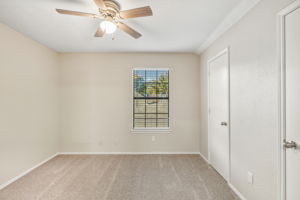 Bedroom #3 offers a generously sized closet with dual doors for easy access.