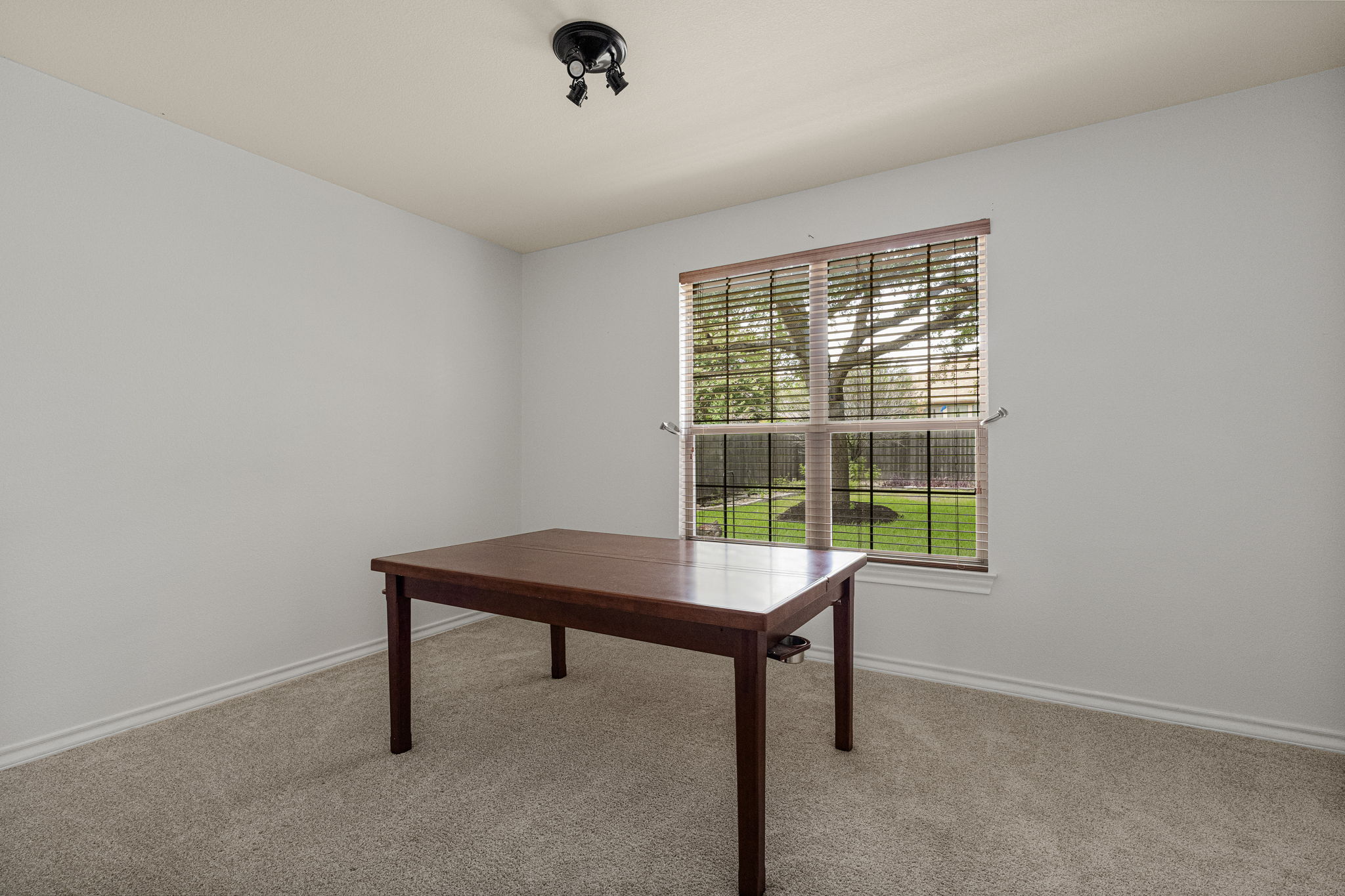 Downstairs flex room that could easily be converted into a 6th bedroom and right across from the half bath that could be converted to a full bath