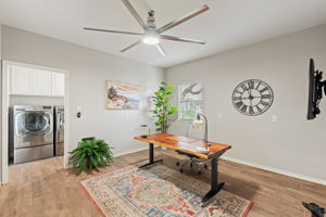 Flex space with closet and storage room