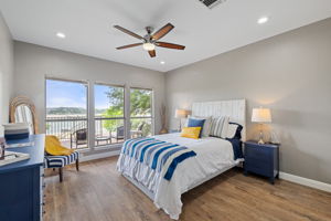Guest Bedroom main level w/ Lake View