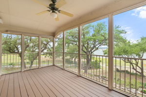 Private screened in patio off of Primary Bedroom
