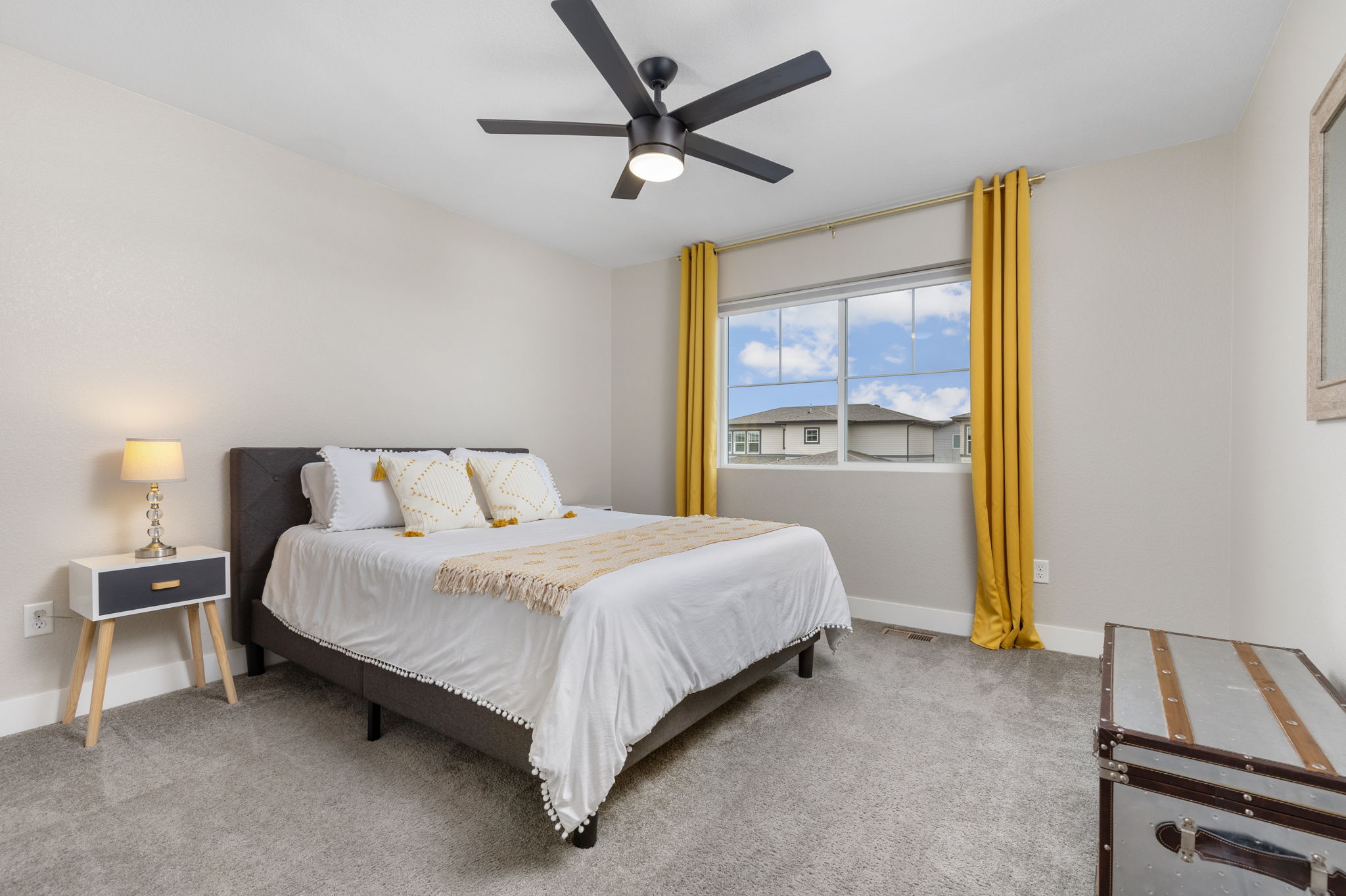 Upstairs Bedroom 2 with Ceiling Fan