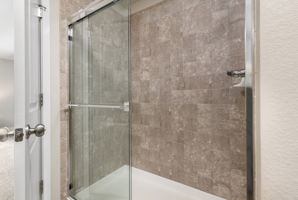 Sliding Glass Shower Door and Beautiful Tile