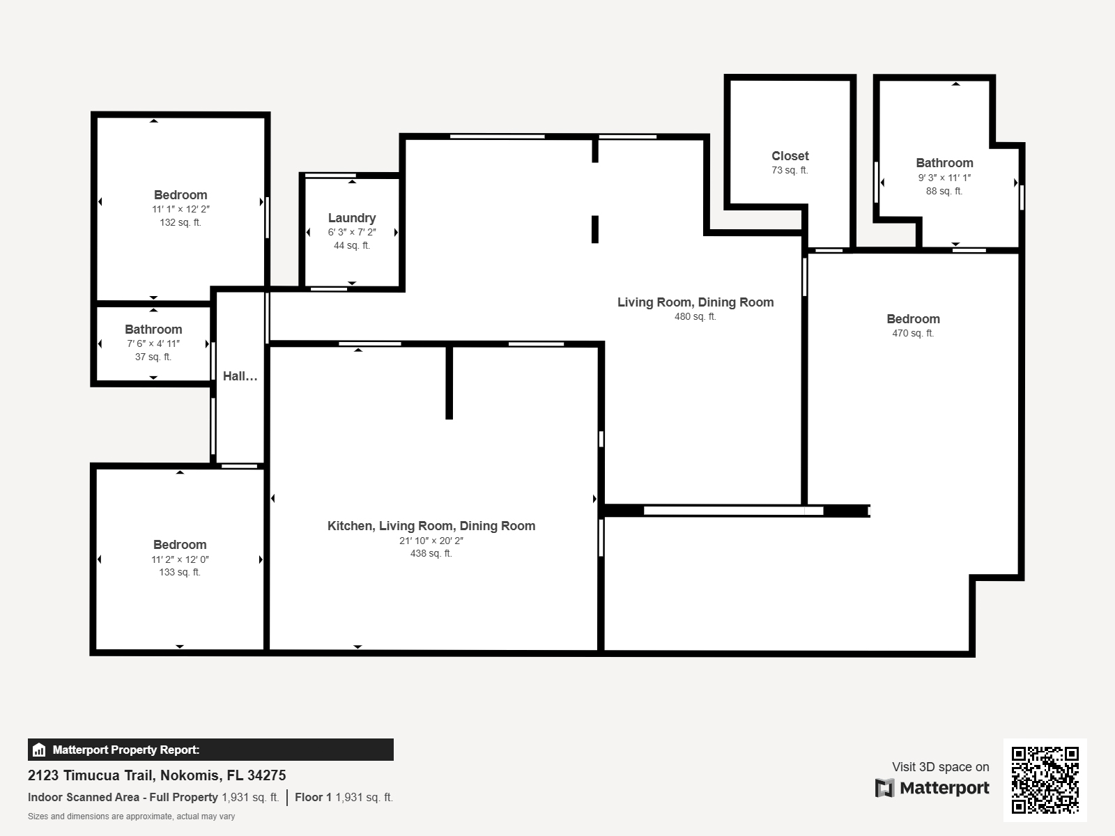 Measurements - 2123 Timucua Trail