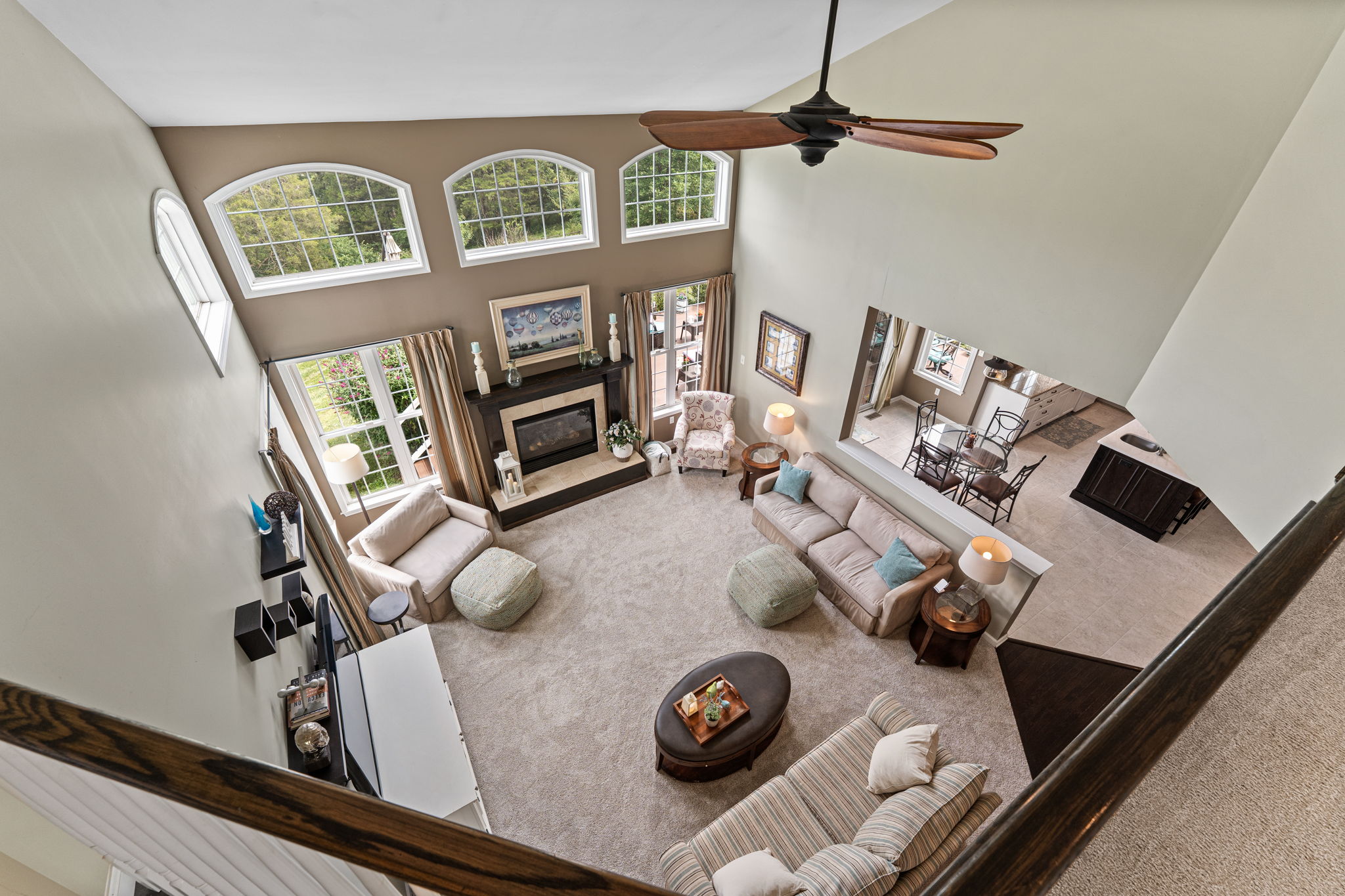 View of Family Room from Second Floor