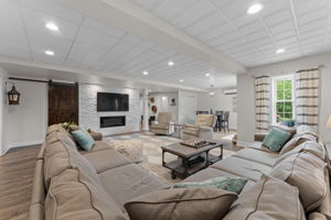 Spacious Modern Family Room in Basement