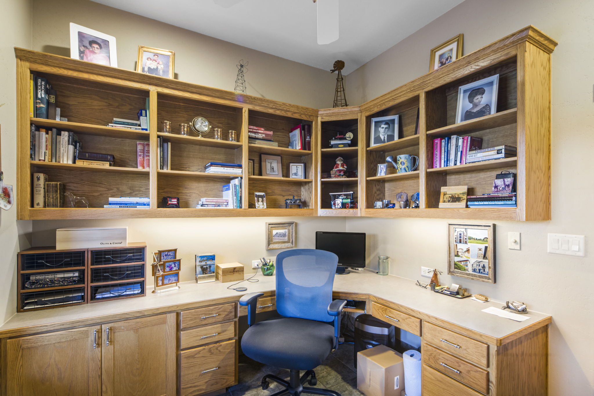 Office located inside the Primary Bedroom with private access to the back patio