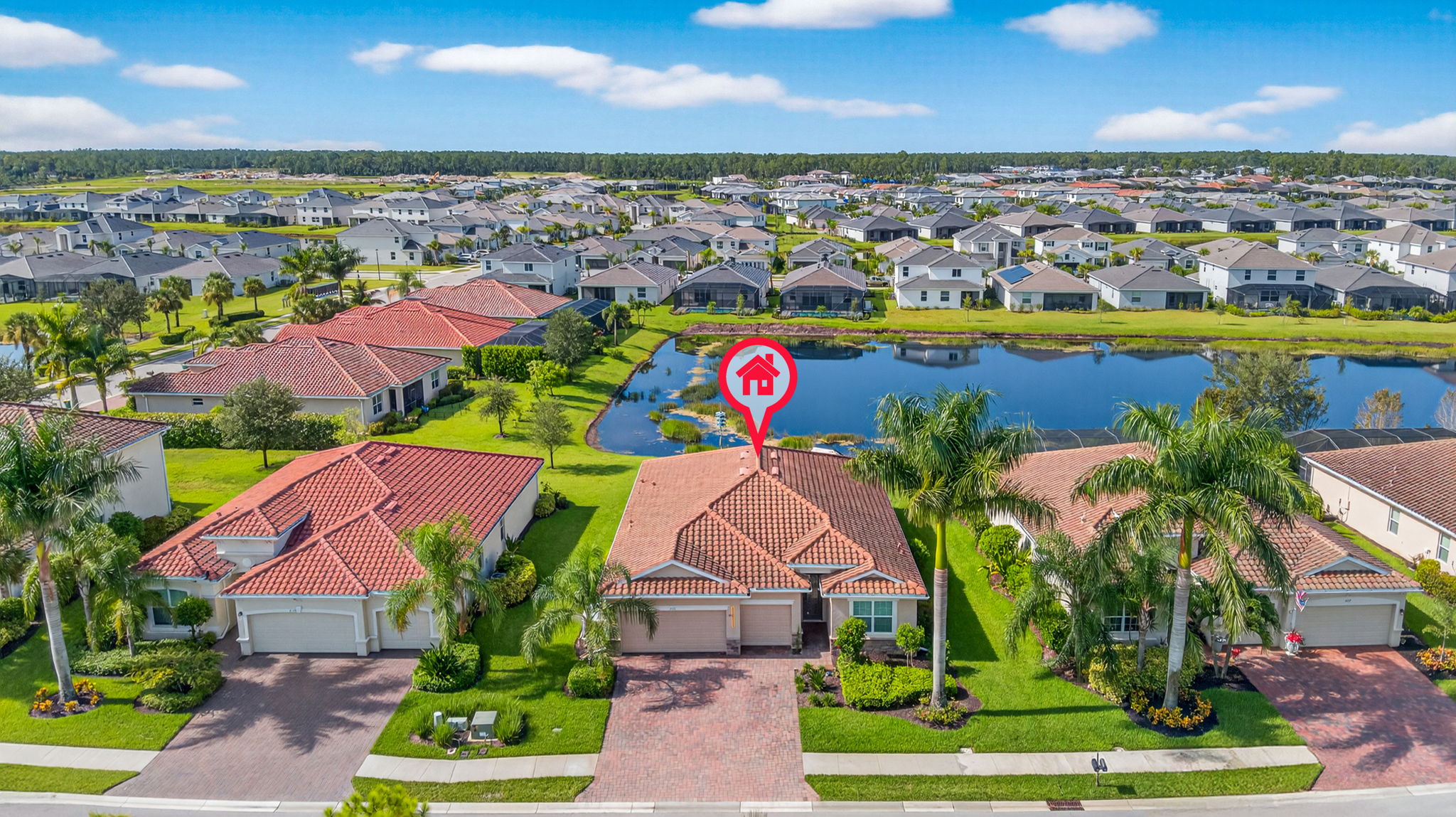 Aerial Front Exterior 1 -Marker