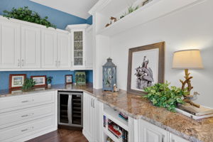Florida Room Built-In Cabinetry and Wine Cooler